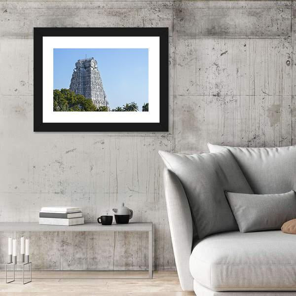 Sri Rangam Temple Town In India Canvas Wall Art-3 Horizontal-Gallery Wrap-25" x 16"-Tiaracle