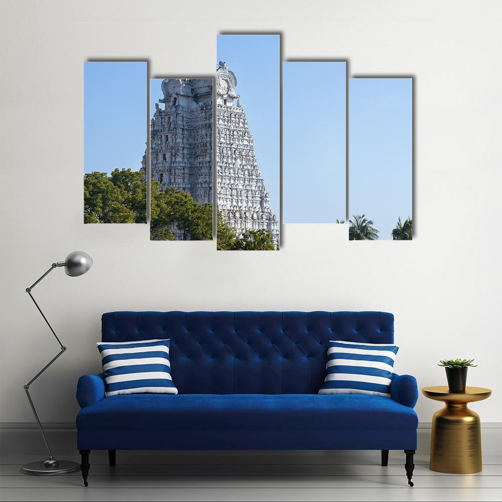 Sri Rangam Temple Town In India Canvas Wall Art-1 Piece-Gallery Wrap-48" x 32"-Tiaracle