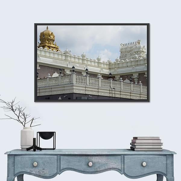 Sri Venkateswara Temple In New Jersey Canvas Wall Art-1 Piece-Floating Frame-24" x 16"-Tiaracle