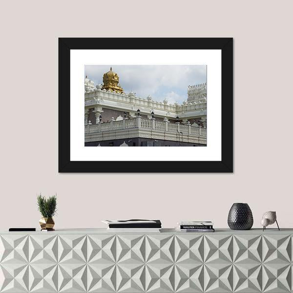 Sri Venkateswara Temple In New Jersey Canvas Wall Art-1 Piece-Framed Print-20" x 16"-Tiaracle