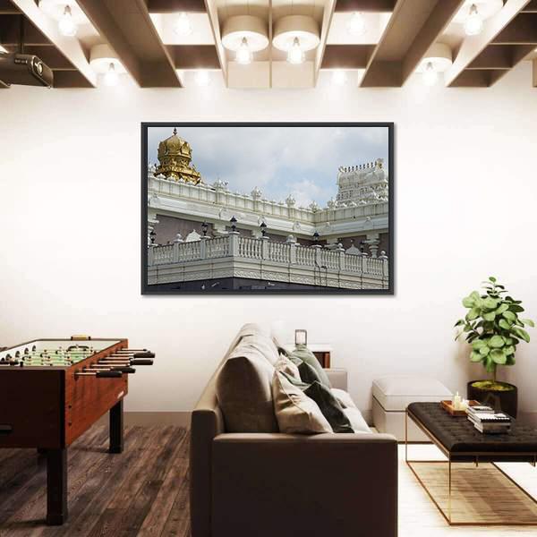 Sri Venkateswara Temple In New Jersey Canvas Wall Art-3 Horizontal-Gallery Wrap-25" x 16"-Tiaracle