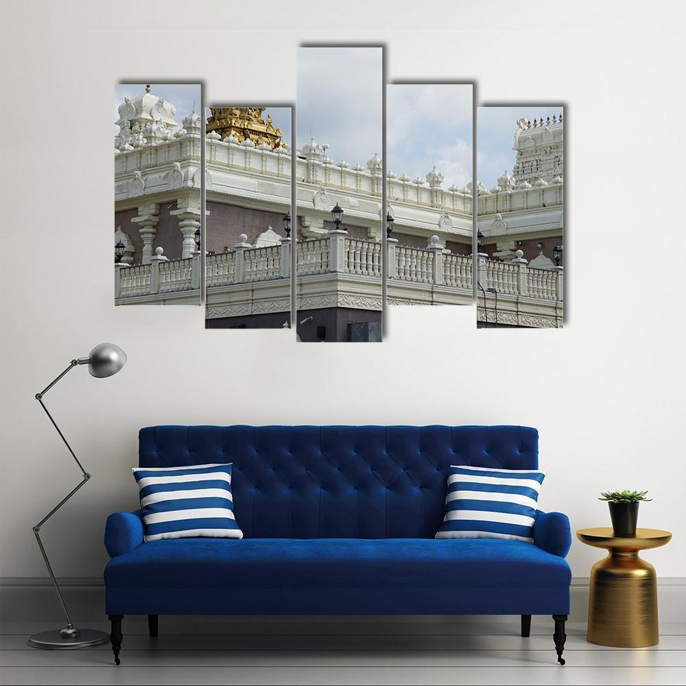 Sri Venkateswara Temple In New Jersey Canvas Wall Art-5 Pop-Gallery Wrap-47" x 32"-Tiaracle