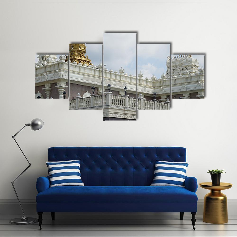 Sri Venkateswara Temple In New Jersey Canvas Wall Art-5 Star-Gallery Wrap-62" x 32"-Tiaracle