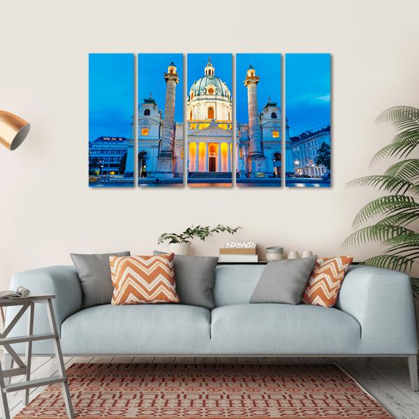 St Charles Church Canvas Wall Art-5 Horizontal-Gallery Wrap-22" x 12"-Tiaracle