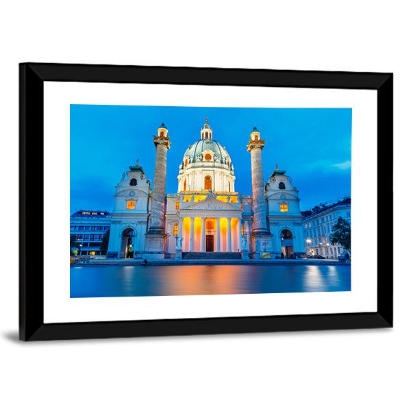 St Charles Church Canvas Wall Art-3 Horizontal-Gallery Wrap-25" x 16"-Tiaracle