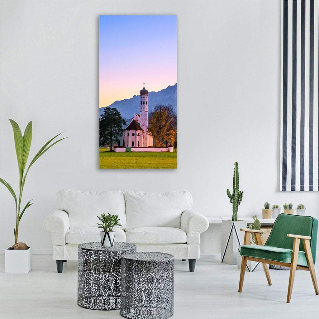 St Coloman Church In Bavaria Vertical Canvas Wall Art-1 Vertical-Gallery Wrap-12" x 24"-Tiaracle