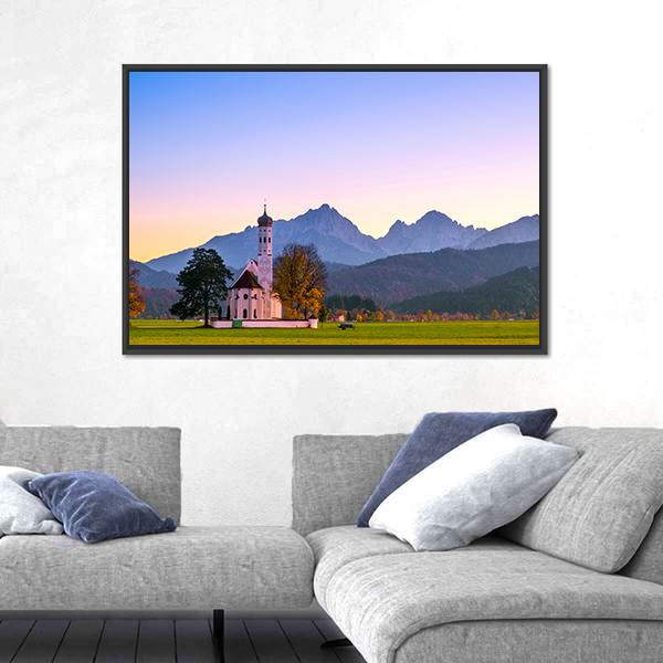 St Coloman Church In Bavaria Vertical Canvas Wall Art-3 Vertical-Gallery Wrap-12" x 25"-Tiaracle