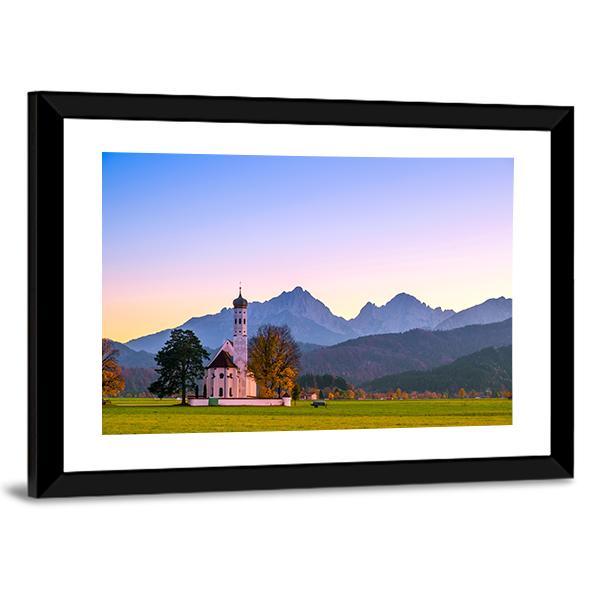 St Coloman Church In Bavaria Vertical Canvas Wall Art-3 Vertical-Gallery Wrap-12" x 25"-Tiaracle