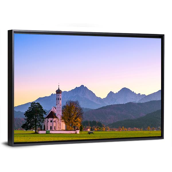 St Coloman Church In Bavaria Vertical Canvas Wall Art-3 Vertical-Gallery Wrap-12" x 25"-Tiaracle