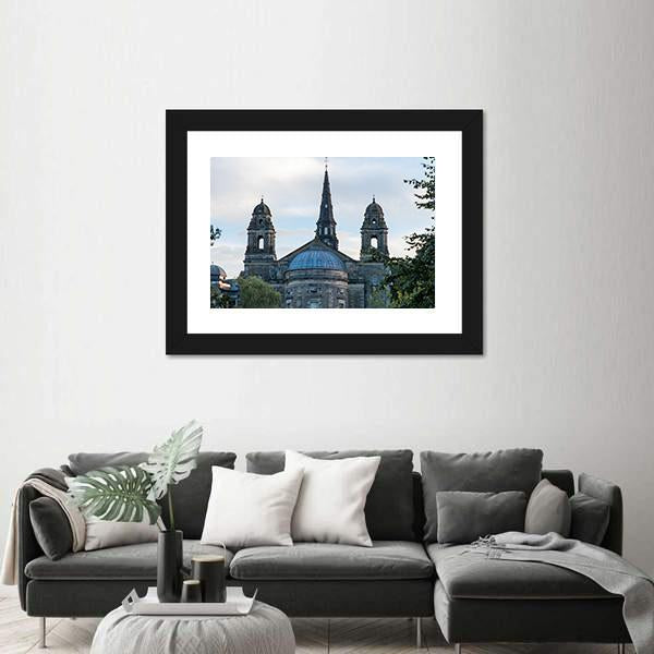 St Cuthbert Parish Church Canvas Wall Art-1 Piece-Framed Print-20" x 16"-Tiaracle