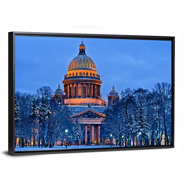 St Isaac Cathedral In Saint Petersburg Vertical Canvas Wall Art-3 Vertical-Gallery Wrap-12" x 25"-Tiaracle