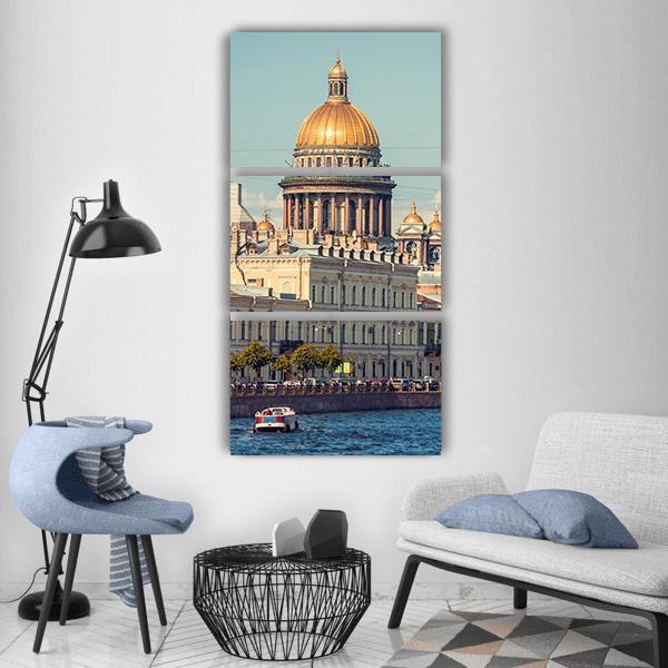 St Isaac's Cathedral Vertical Canvas Wall Art-3 Vertical-Gallery Wrap-12" x 25"-Tiaracle