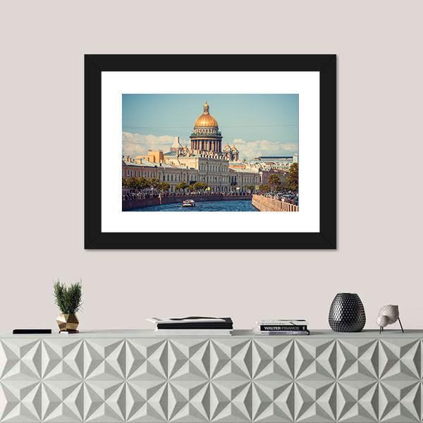 St Isaac's Cathedral Vertical Canvas Wall Art-3 Vertical-Gallery Wrap-12" x 25"-Tiaracle