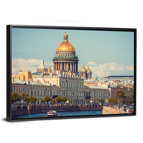 St Isaac's Cathedral Vertical Canvas Wall Art-3 Vertical-Gallery Wrap-12" x 25"-Tiaracle