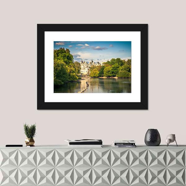 St James Park In London Canvas Wall Art-1 Piece-Framed Print-20" x 16"-Tiaracle