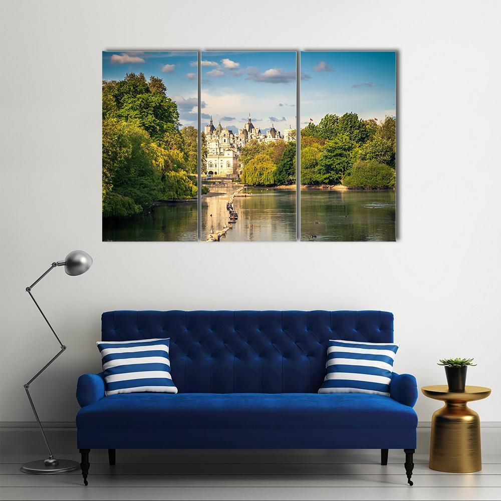 St James Park In London Canvas Wall Art-3 Horizontal-Gallery Wrap-37" x 24"-Tiaracle