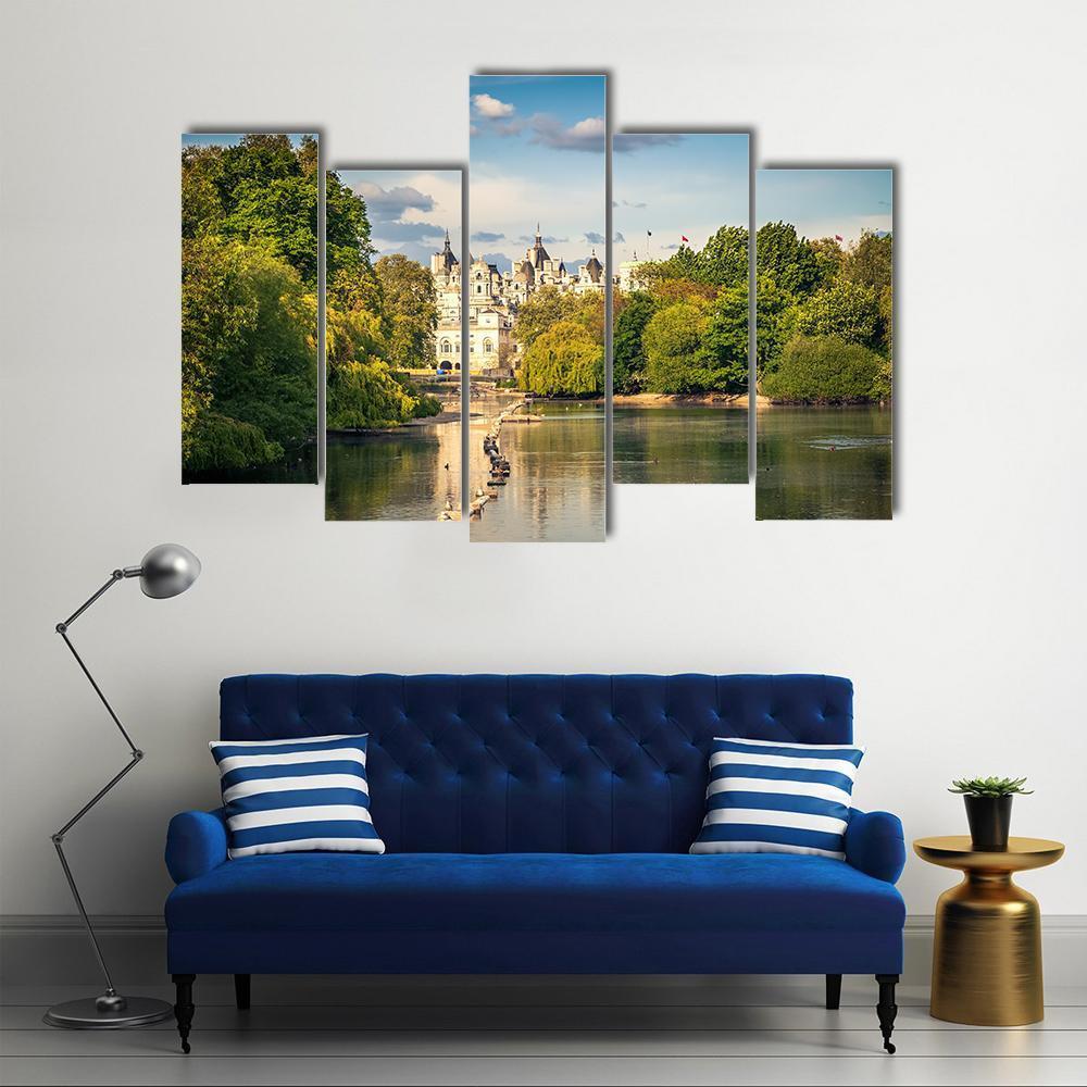 St James Park In London Canvas Wall Art-5 Pop-Gallery Wrap-47" x 32"-Tiaracle