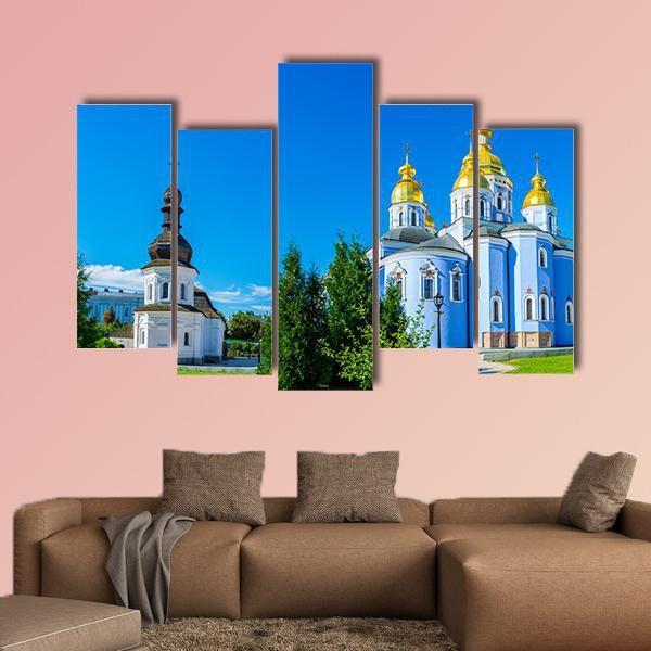 St John And Cathedral Of St Michael's Canvas Wall Art-5 Pop-Gallery Wrap-47" x 32"-Tiaracle