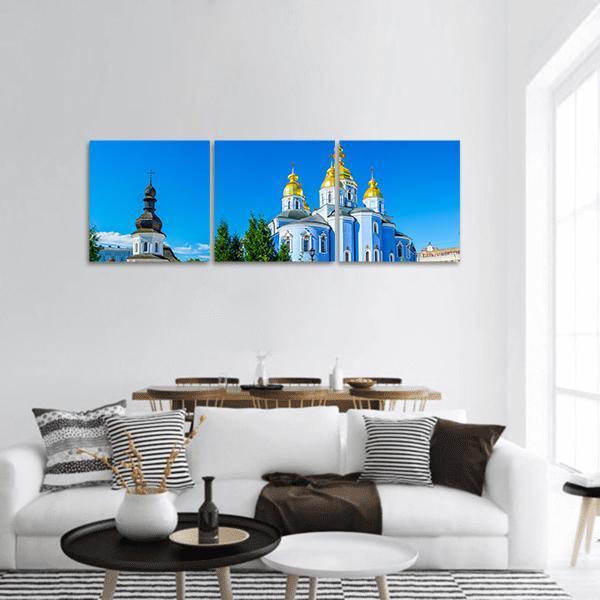 St John And Cathedral Of St Michael's Panoramic Canvas Wall Art-3 Piece-25" x 08"-Tiaracle