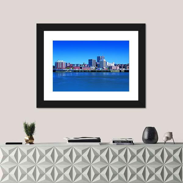 St. John In New Brunswick Atlantic Canada Canvas Wall Art-1 Piece-Framed Print-20" x 16"-Tiaracle