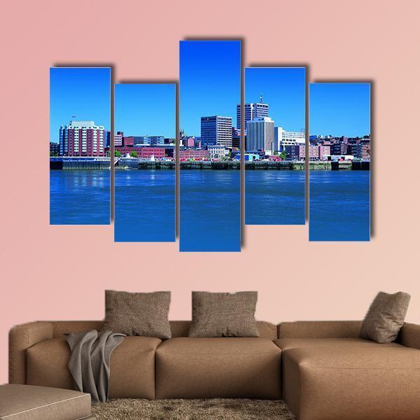 St. John In New Brunswick Atlantic Canada Canvas Wall Art-5 Pop-Gallery Wrap-47" x 32"-Tiaracle