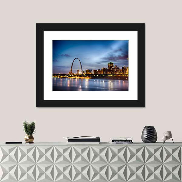 St Louis Skyline Panoramic Canvas Wall Art-1 Piece-36" x 12"-Tiaracle