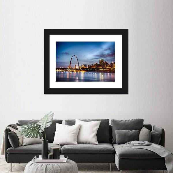 St Louis Skyline Panoramic Canvas Wall Art-1 Piece-36" x 12"-Tiaracle