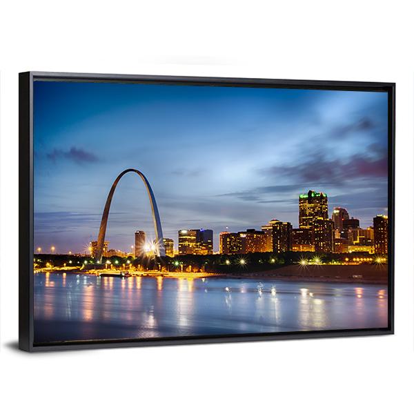 St Louis Skyline Panoramic Canvas Wall Art-1 Piece-36" x 12"-Tiaracle