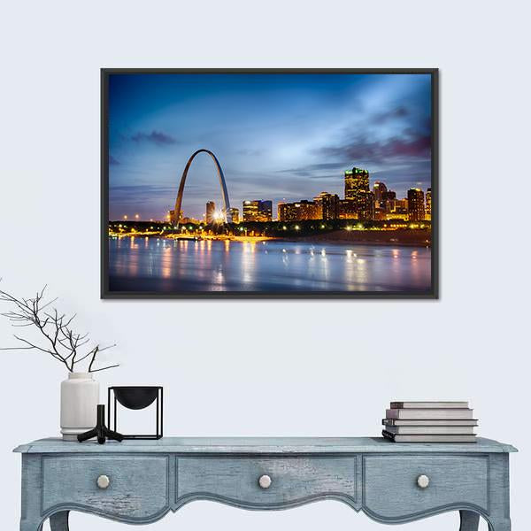 St Louis Skyline Panoramic Canvas Wall Art-1 Piece-36" x 12"-Tiaracle