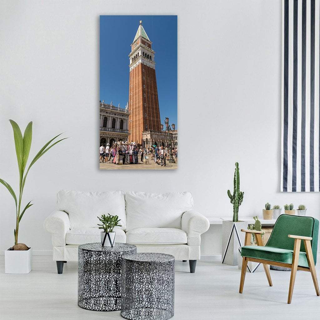 St Mark's Square In Venice Italy Vertical Canvas Wall Art-1 Vertical-Gallery Wrap-12" x 24"-Tiaracle