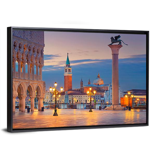 St. Mark's Square In Venice Canvas Wall Art-3 Horizontal-Gallery Wrap-25" x 16"-Tiaracle