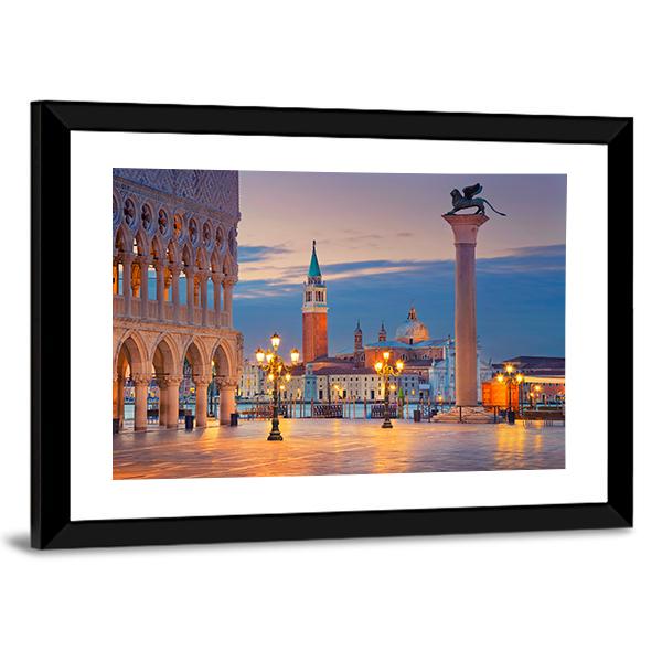 St. Mark's Square In Venice Canvas Wall Art-3 Horizontal-Gallery Wrap-25" x 16"-Tiaracle