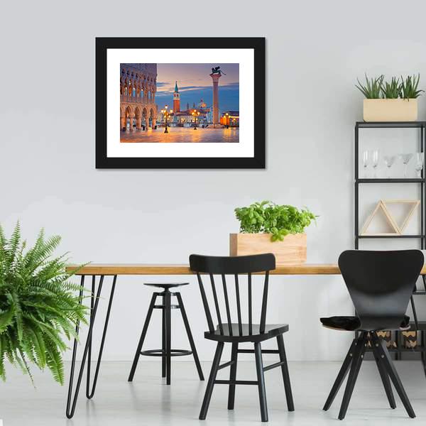 St. Mark's Square In Venice Canvas Wall Art-3 Horizontal-Gallery Wrap-25" x 16"-Tiaracle