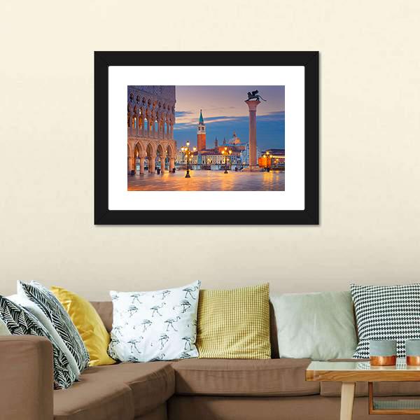 St. Mark's Square In Venice Canvas Wall Art-3 Horizontal-Gallery Wrap-25" x 16"-Tiaracle