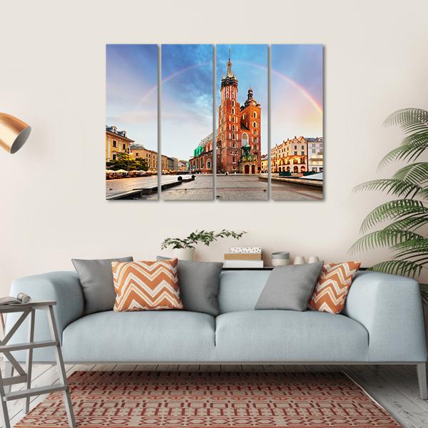 St Mary's Basilica In Krakow Canvas Wall Art-4 Horizontal-Gallery Wrap-34" x 24"-Tiaracle