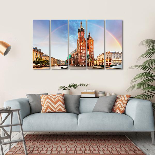 St Mary's Basilica In Krakow Canvas Wall Art-5 Horizontal-Gallery Wrap-22" x 12"-Tiaracle