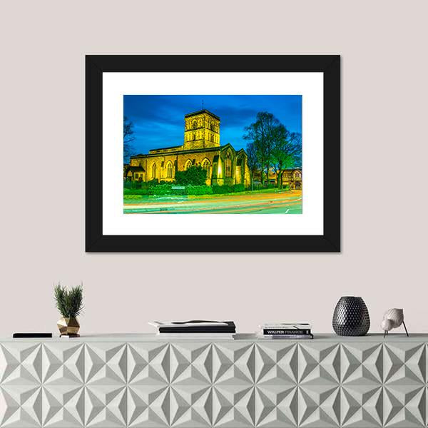 St Nicholas Church In Leicester Canvas Wall Art-1 Piece-Framed Print-20" x 16"-Tiaracle