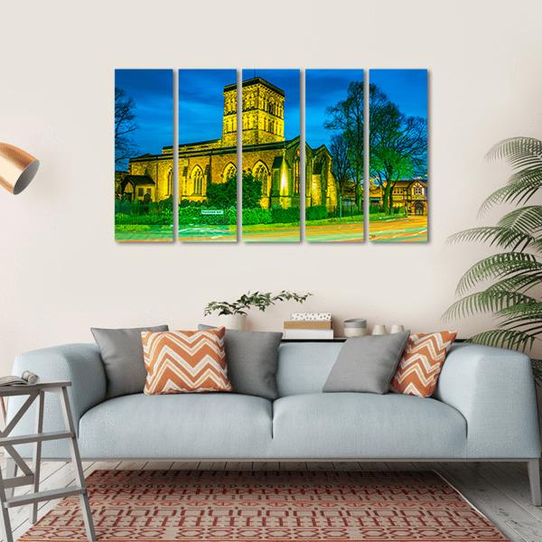 St Nicholas Church In Leicester Canvas Wall Art-5 Horizontal-Gallery Wrap-22" x 12"-Tiaracle