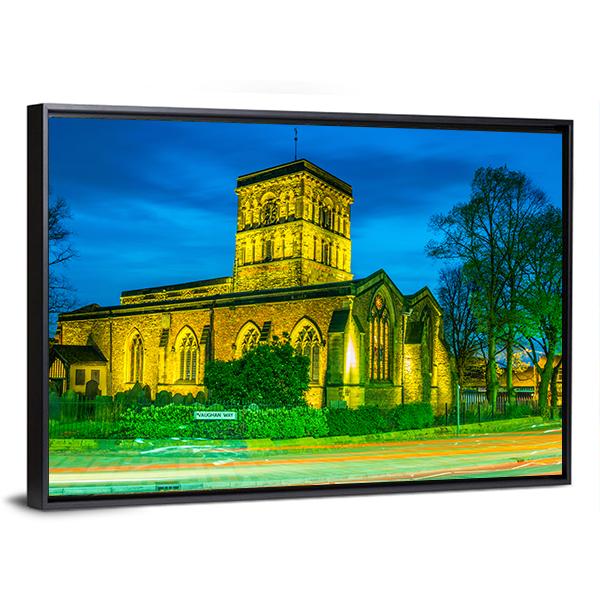 St Nicholas Church In Leicester Canvas Wall Art-3 Horizontal-Gallery Wrap-25" x 16"-Tiaracle