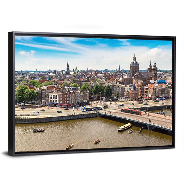 St. Nicolas Church Canvas Wall Art-3 Horizontal-Gallery Wrap-25" x 16"-Tiaracle