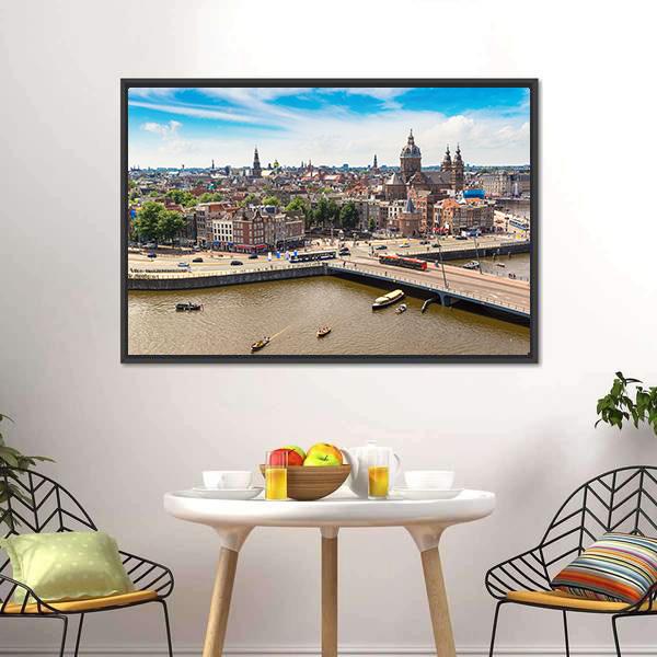 St. Nicolas Church Canvas Wall Art-3 Horizontal-Gallery Wrap-25" x 16"-Tiaracle