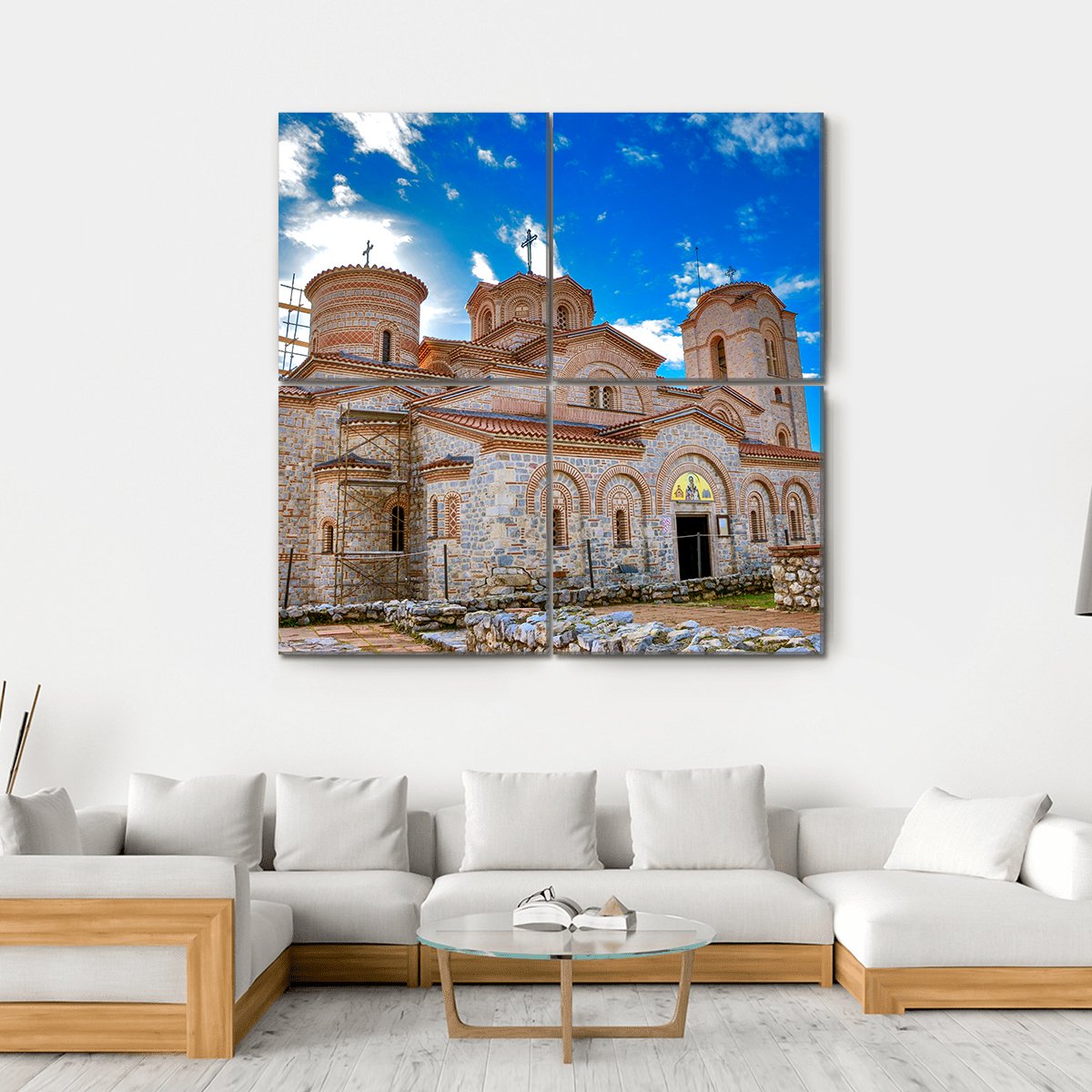 St Pantelejmon In Ohrid Macedonia Canvas Wall Art-4 Square-Gallery Wrap-17" x 17"-Tiaracle