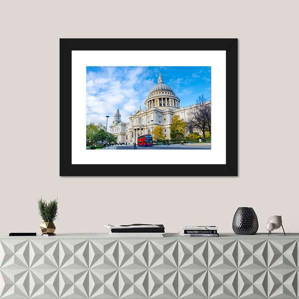 St Pauls Cathedral Canvas Wall Art-1 Piece-Framed Print-20" x 16"-Tiaracle