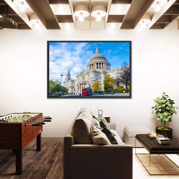 St Pauls Cathedral Canvas Wall Art-3 Horizontal-Gallery Wrap-25" x 16"-Tiaracle