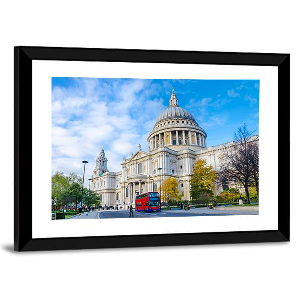 St Pauls Cathedral Canvas Wall Art-3 Horizontal-Gallery Wrap-25" x 16"-Tiaracle