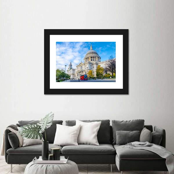 St Pauls Cathedral Canvas Wall Art-3 Horizontal-Gallery Wrap-25" x 16"-Tiaracle