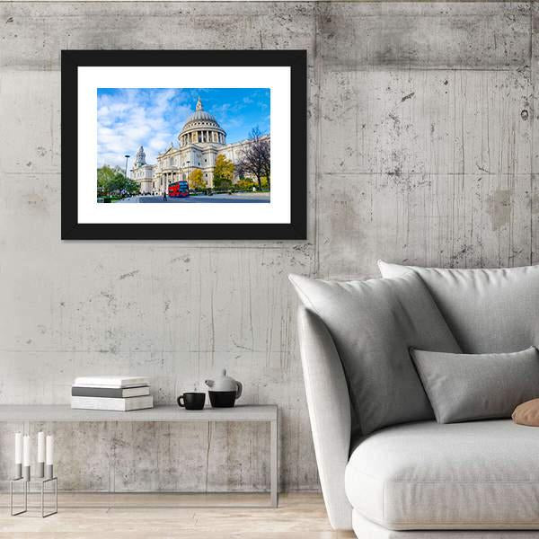 St Pauls Cathedral Canvas Wall Art-3 Horizontal-Gallery Wrap-25" x 16"-Tiaracle