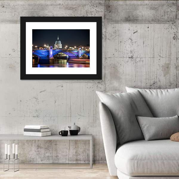 St Paul's Cathedral In London Canvas Wall Art-5 Horizontal-Gallery Wrap-22" x 12"-Tiaracle