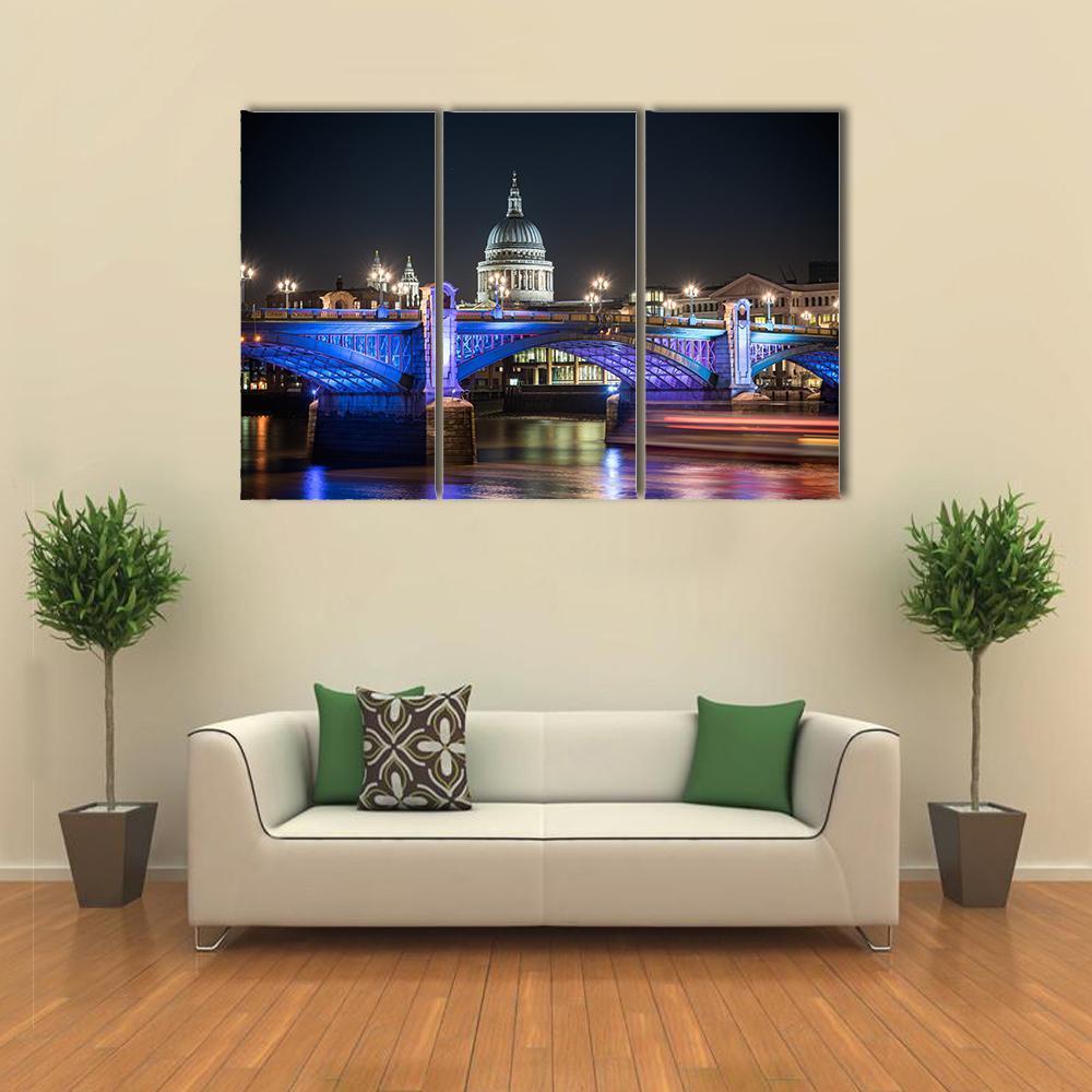 St Paul's Cathedral In London Canvas Wall Art-3 Horizontal-Gallery Wrap-37" x 24"-Tiaracle