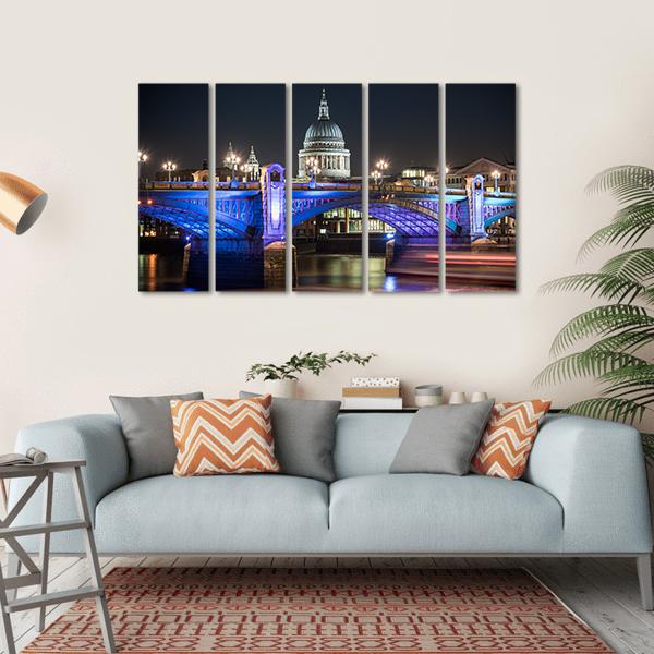 St Paul's Cathedral In London Canvas Wall Art-5 Horizontal-Gallery Wrap-22" x 12"-Tiaracle